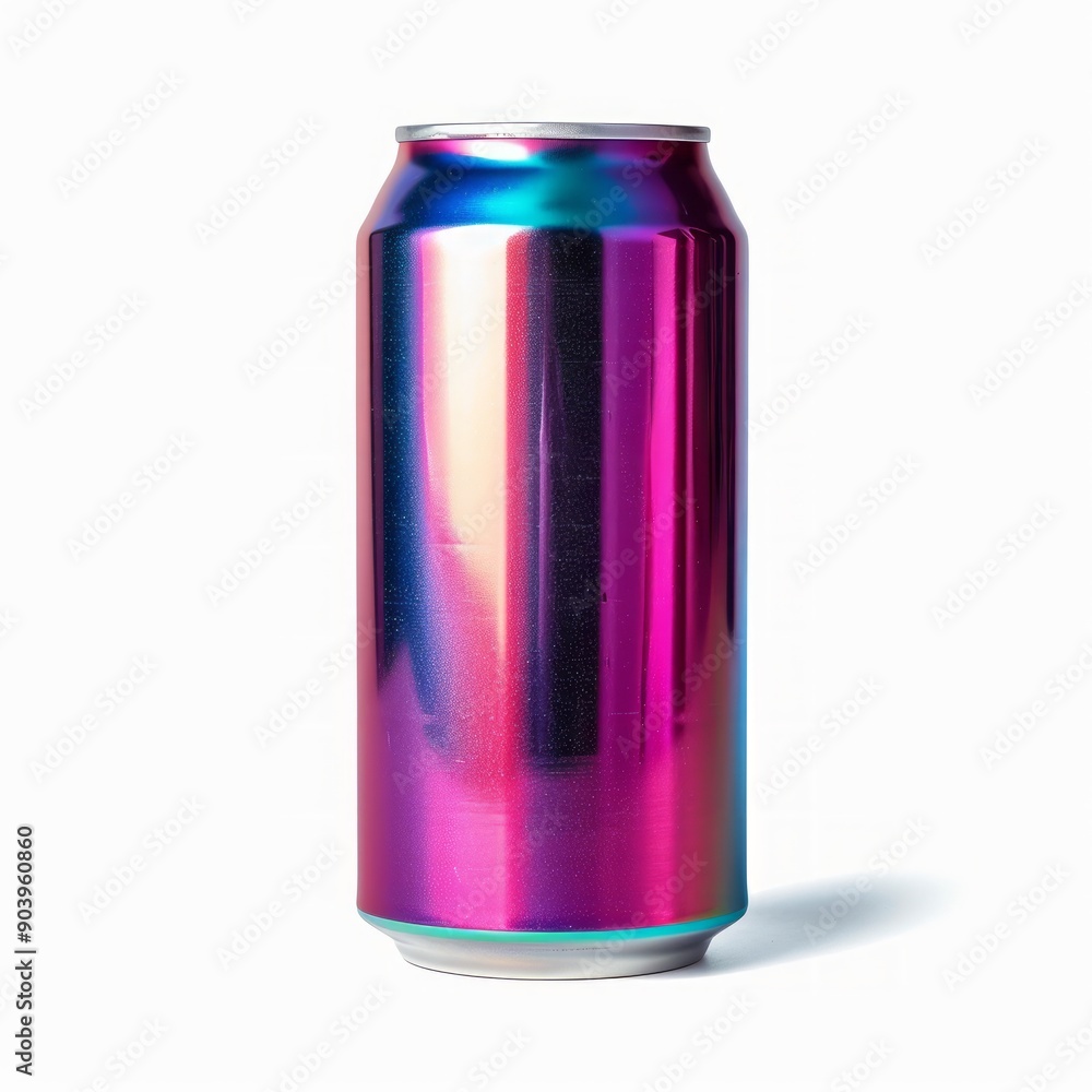 Medium shot of Solid color aluminum beer can, isolated on a white background Medium shot of Solid color aluminum beer can, isolated on a white background