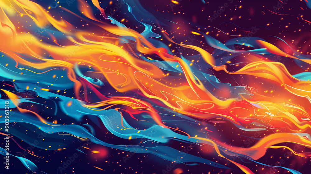 Obraz premium abstract background with glowing lines