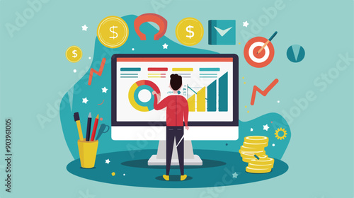 Successful Investment Concept with Young Couple