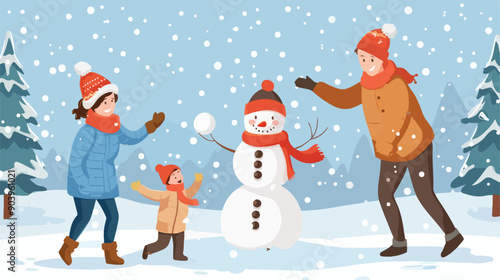Winter Family Outdoor Activities - Happy Lifestyle Moments