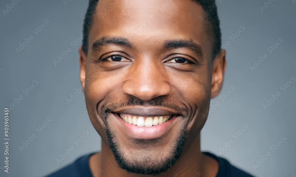 Portrait of a handsome man smiling and looking at camera over gray background Portrait of a handsome man smiling and looking at camera over gray background