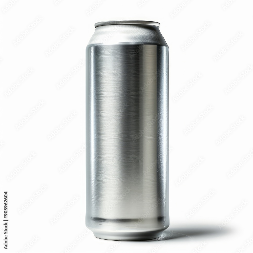 Medium shot of Solid color aluminum beer can, isolated on a white background Medium shot of Solid color aluminum beer can, isolated on a white background