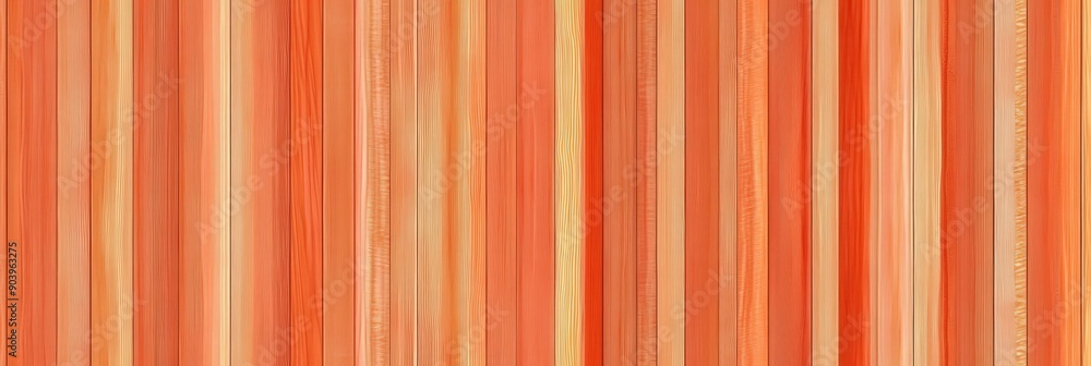 Obraz premium Warm rustic wooden texture background featuring natural brown and orange timber planks in a seamless pattern 