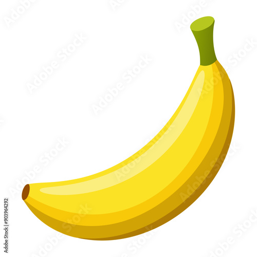 banana colorful fruit. Modern abstract flat style. Natural tropical fruit. Vector illustration