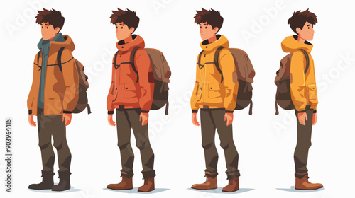 Innovative Startup Development: Businessmen Flying on a Rocket