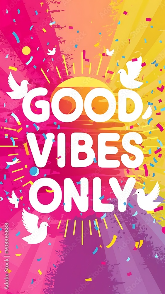 Good Vibes Only colorful background and text (T-shirt Design Motivational Quote, Illustration ,Typography) Good Vibes Only colorful background and text (T-shirt Design Motivational Quote, Illustration ,Typography)