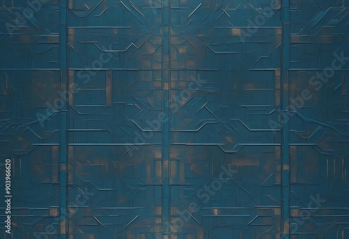 a high quality digital artwork of a futuristic patterned metal texture photo