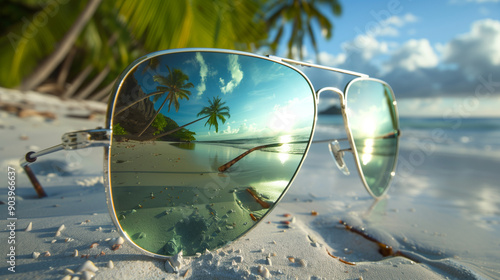 sunglasses on the beach