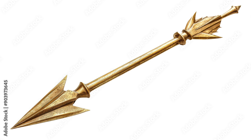 Arrow dagger gold on transparent background Arrow dagger gold on transparent background