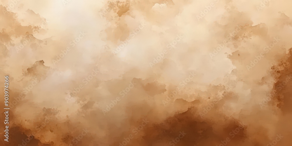 Obraz premium brown watercolor background, beige watercolor texture,