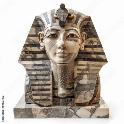 Wallpaper Mural Medium shot of Ancient marble and granite pharaoh bust from egypt  Torontodigital.ca