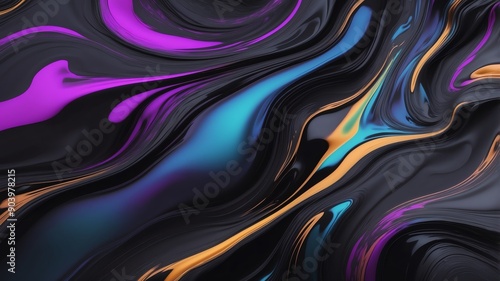 black oil slick abstract background design backdrop copy space