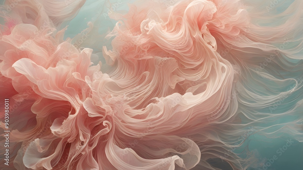 Pastel pink soft delicate fabrics waving abstract background, smooth fluffy cloth texture Pastel pink soft delicate fabrics waving abstract background, smooth fluffy cloth texture