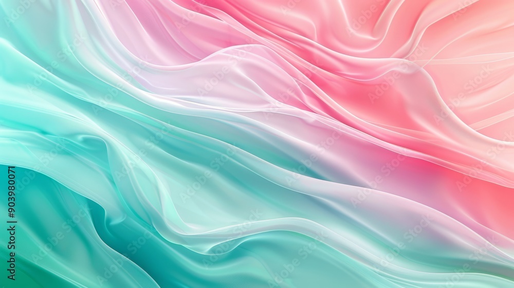 Abstract wavy gradient background with soft transitions in pink and aqua colors, perfect for modern designs. Abstract wavy gradient background with soft transitions in pink and aqua colors, perfect for modern designs.