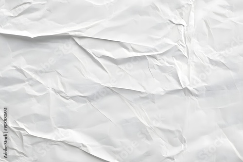 white crumpled and creased paper poster texture background