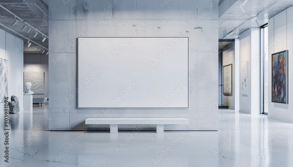 Modern Art Display Frame Mockup for Advertising Modern Art Display Frame Mockup for Advertising