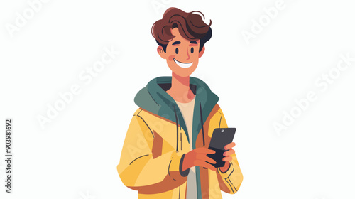 Professional Young Man Holding Smartphone