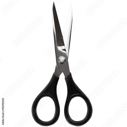 Stainless Steel Scissors with Black Handles.