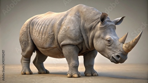 white rhino in the wild