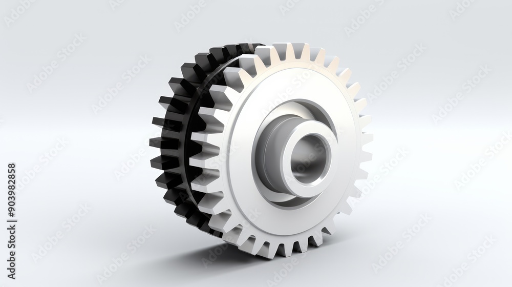A large white metal gear on a white background. Neural network ai generated art A large white metal gear on a white background. Neural network ai generated art