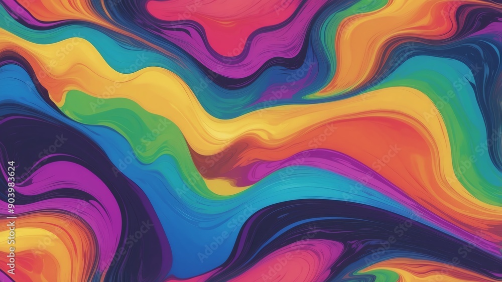 Obraz premium rainbow oil slick abstract background design backdrop copy space