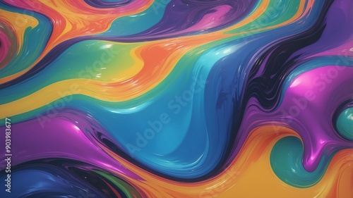 rainbow oil slick abstract background design backdrop copy space