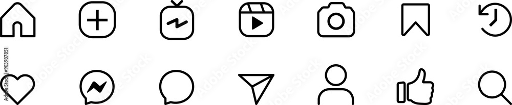 Instagram Management Icons Logo Like for Social Media Network Interface,Comment,Share,Save,Admin Icons Web and Mobile App Icon Set Instagram editorial