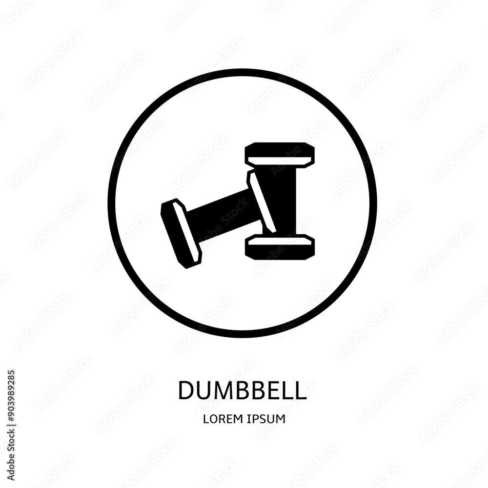 Logo vector design for business. Dumbbell logos. Logo vector design for business. Dumbbell logos.