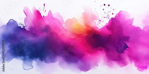 abstract background with watercolor splash in purple and pink . purple pink watercolor wave on white background