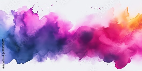 abstract background with watercolor splash in purple and pink . purple pink watercolor wave on white background