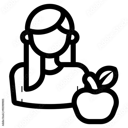 female nutritionist icon