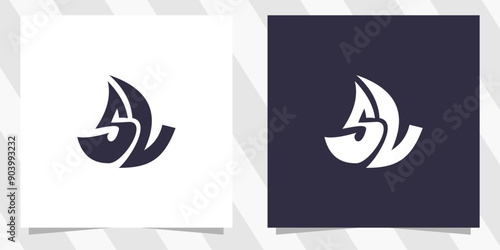 Letter sl ls logo design vector