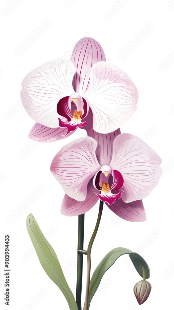 Fototapeta premium PNG Orchid blossom flower plant.