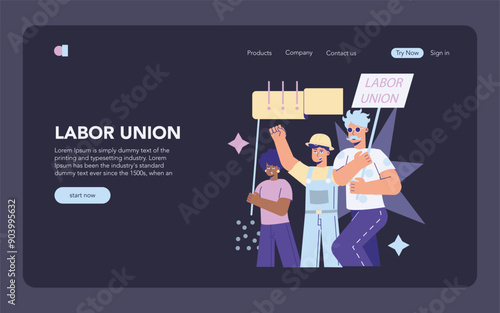 Labor Day. Flat Vector Illustration