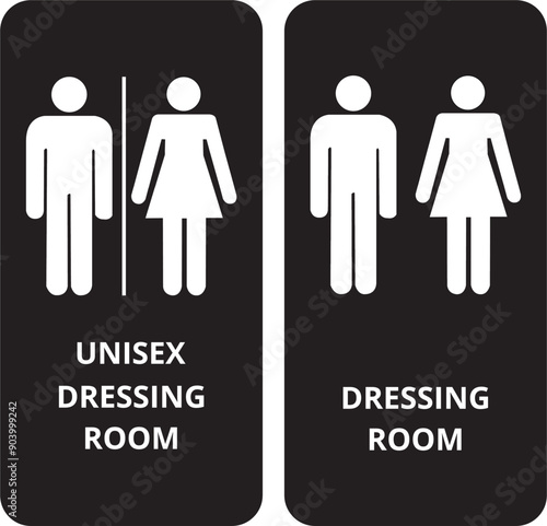 Icono de vestido hombre y mujer unisex. Vector
