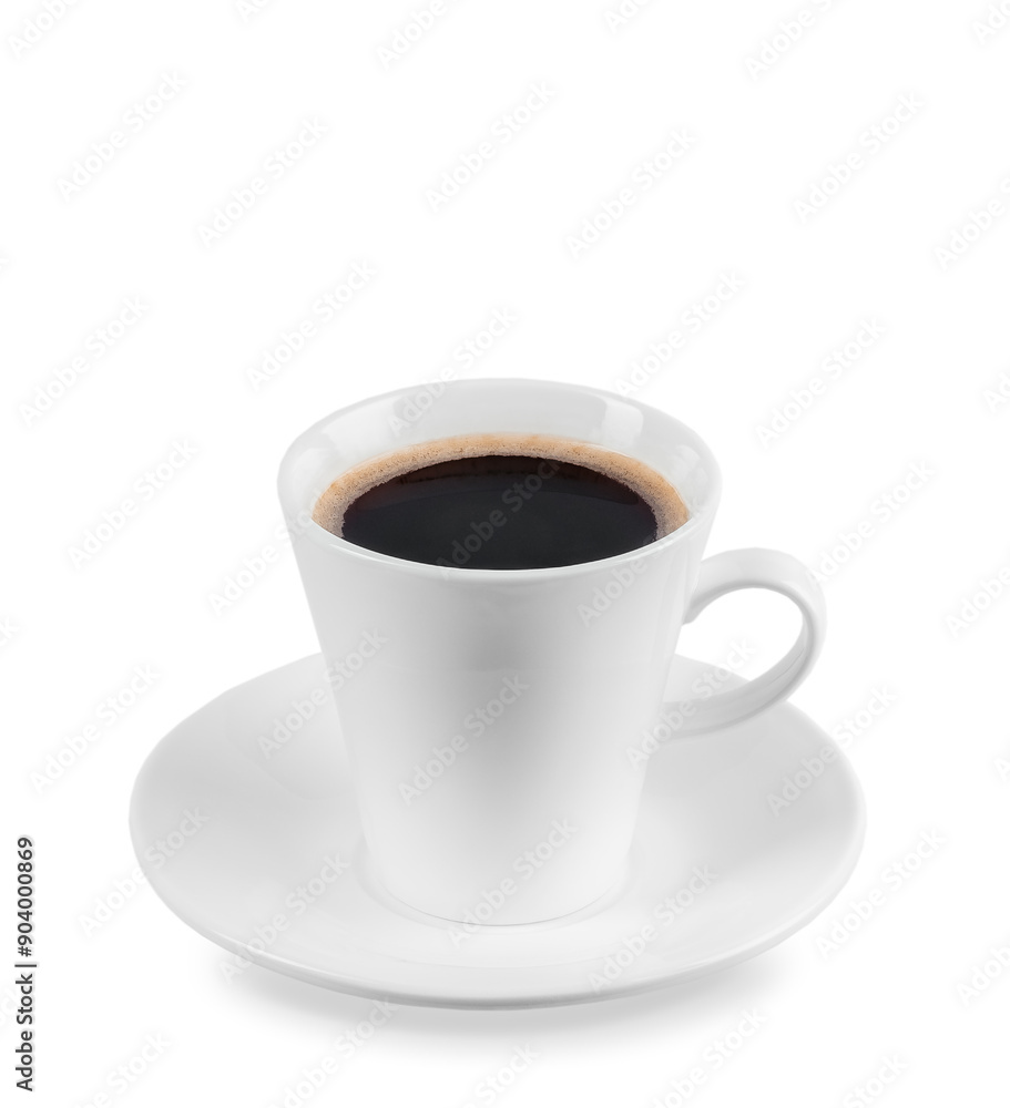 Cup of aromatic coffee isolated on white Cup of aromatic coffee isolated on white