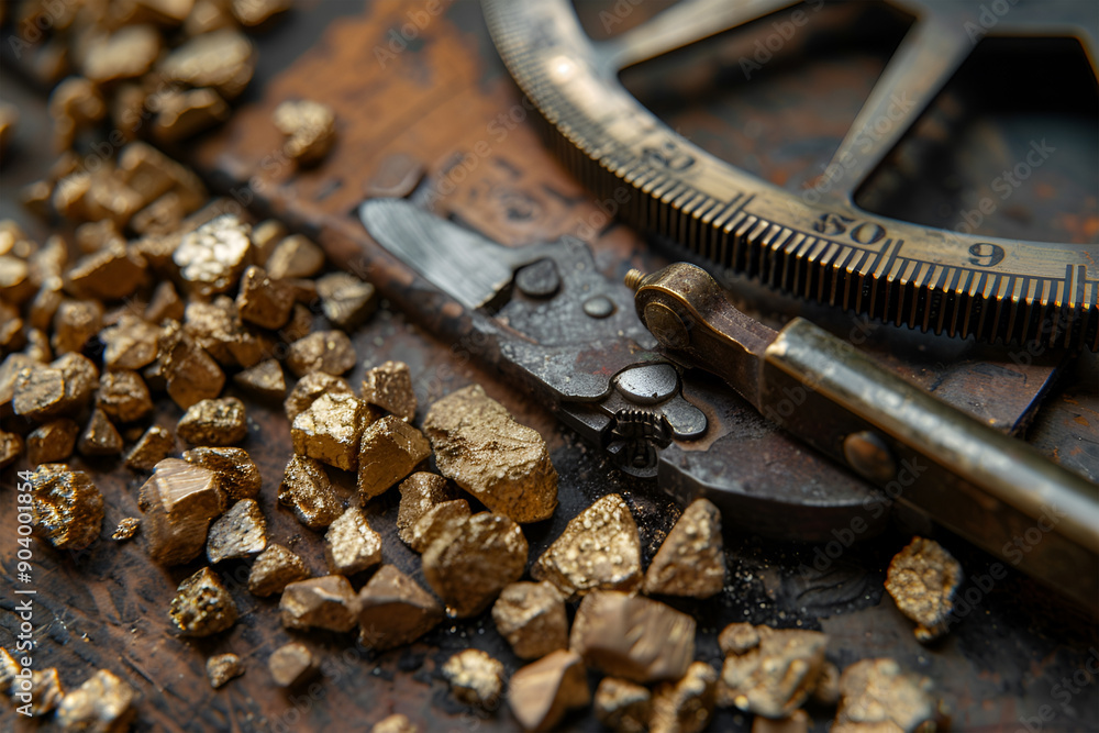 Gold nuggets on black background Gold nuggets on black background