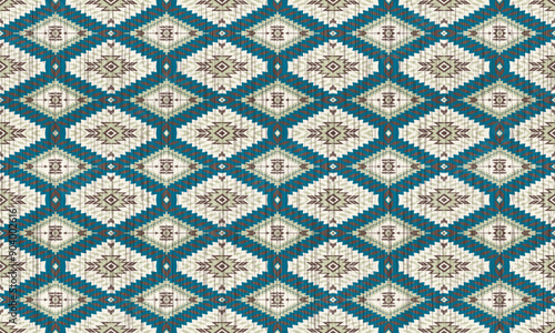 American tribal ethnic native pattern.Traditional Navajo,Aztec,Apache,Southwest and Mexican style fabric pattern.Abstract vector motifs pattern.For fabric,clothing,blanket,carpet,woven,wrap,decoration