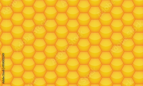 Honeycomb abstract cartoon pattern, Honey comb hexagonal colored pattern design