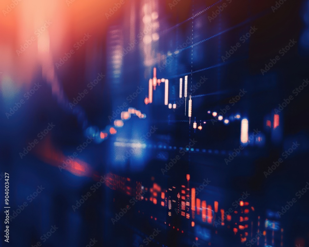 stock market graph close up, focus on, copy space Double exposure silhouette with financial lines stock market graph close up, focus on, copy space Double exposure silhouette with financial lines