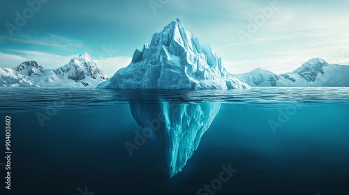 Wallpaper Mural Massive Iceberg Showing Hidden Dangers Underwater Torontodigital.ca