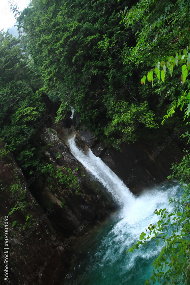 Obraz premium 【長野県南木曽町】柿其渓谷の牛ヶ滝