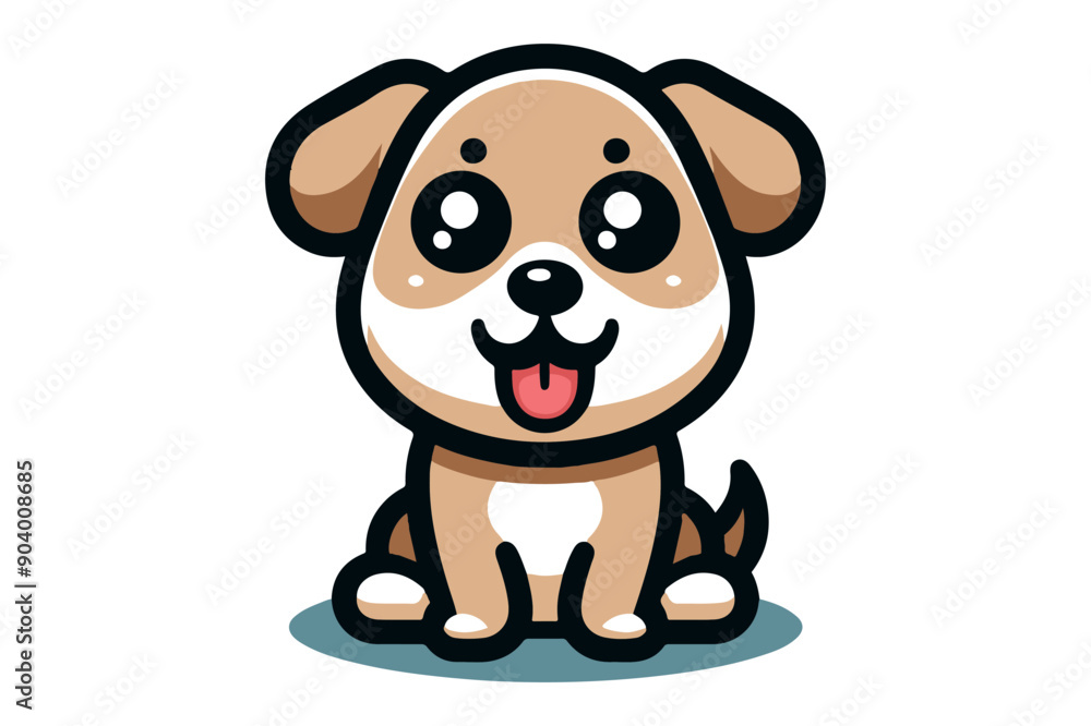 Cartoon Dog illustration, simple vector art style Cartoon Dog illustration, simple vector art style