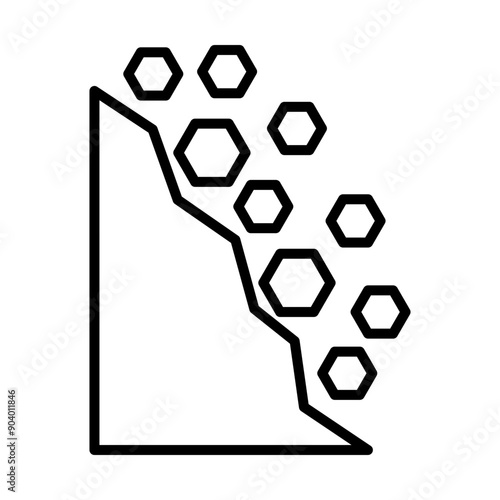 Landslide line icon