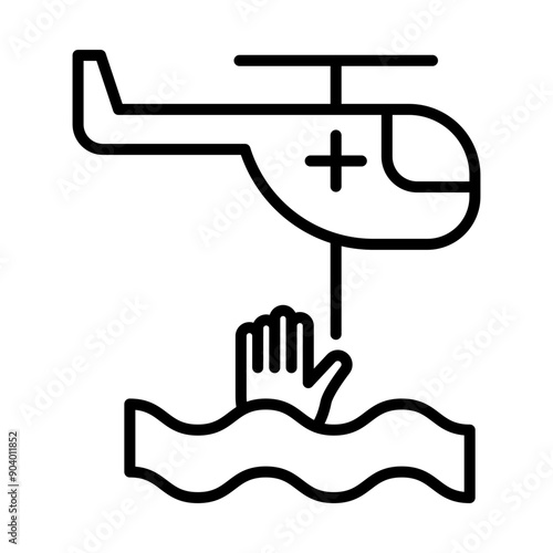 Rescuer line icon
