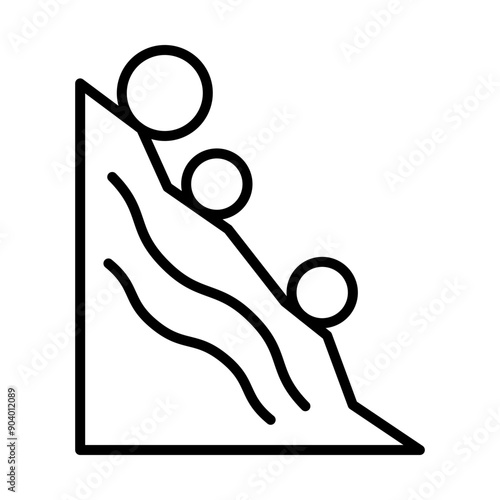 Avalanche line icon