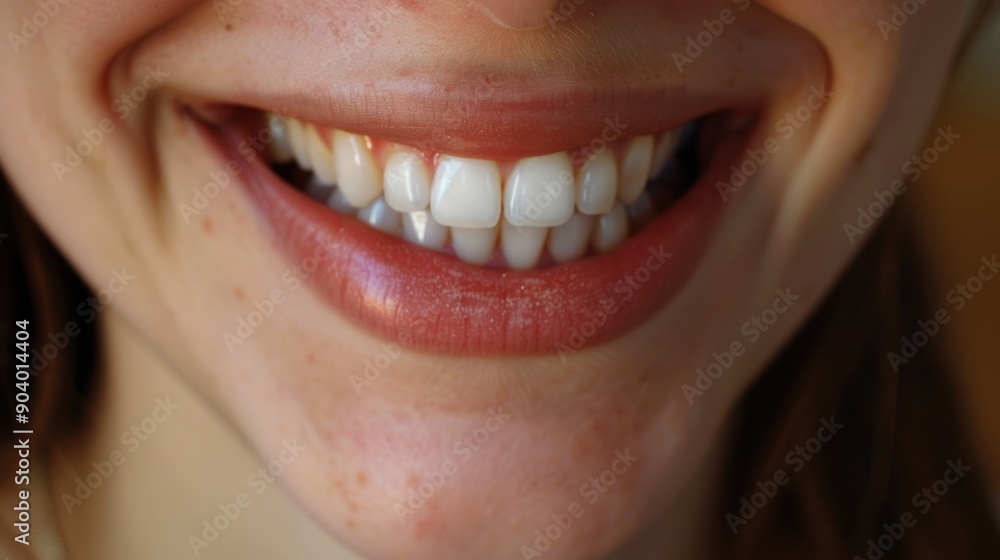 Close-up of a Person Smiling, Showing White Teeth Close-up of a Person Smiling, Showing White Teeth