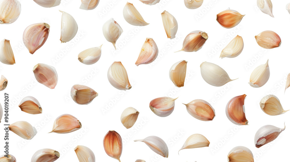 Garlic set on transparent background Garlic set on transparent background