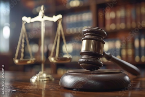 The gavel and scales are powerful symbols of Justice and Legal Authority, commonly found in courtrooms where they represent the fairness and balance that are fundamental to all legal proceedings