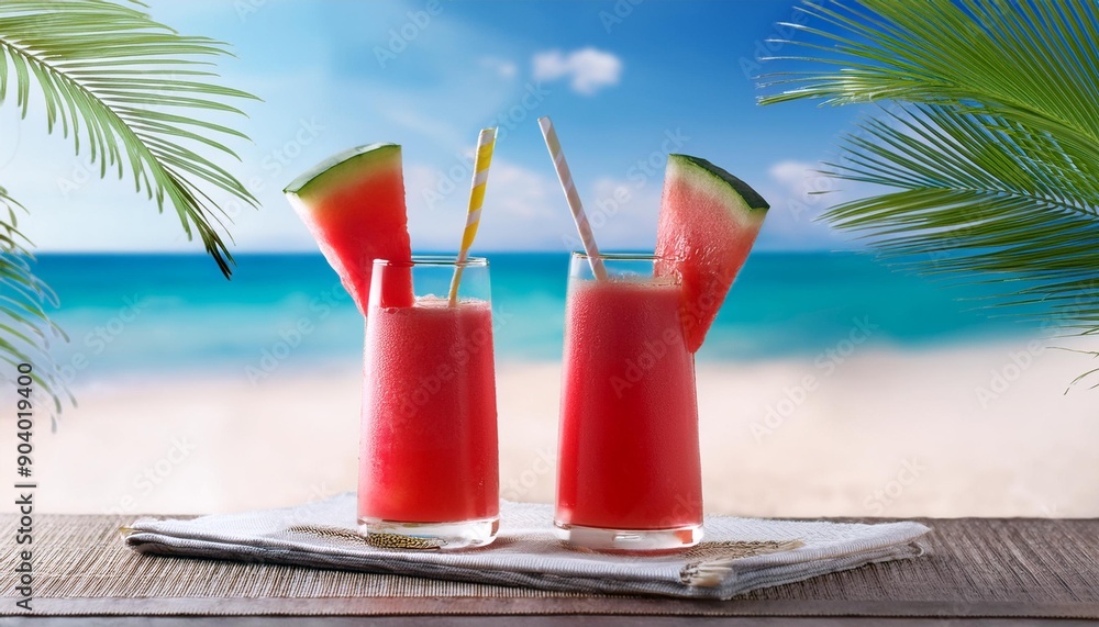 Beachside Bliss: Refreshing Watermelon Smoothie Cocktails Beachside Bliss: Refreshing Watermelon Smoothie Cocktails
